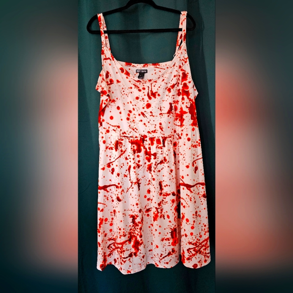 Hot Topic Blood Splatter Dress- Perfect For HALLOWEEN!!